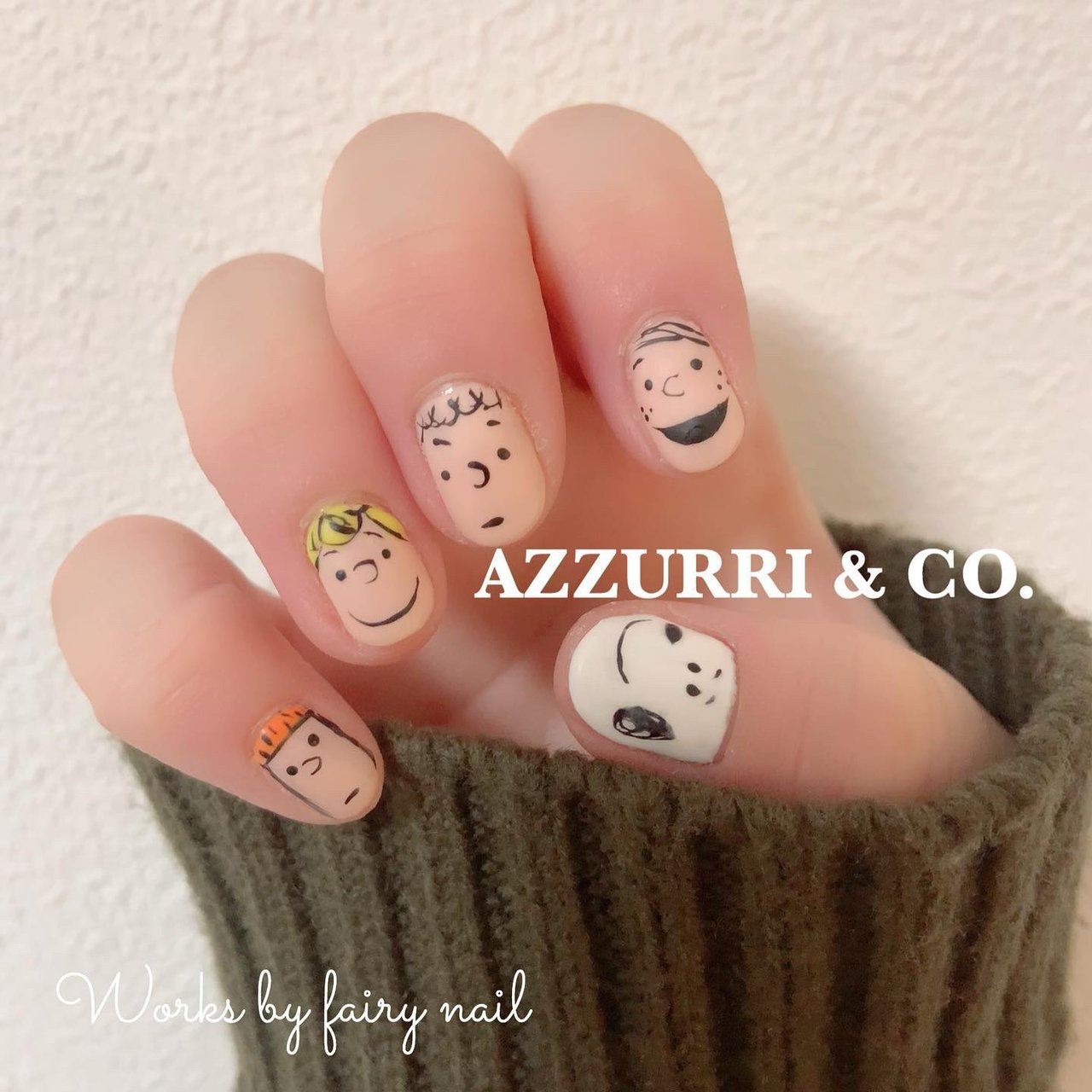 オールシーズン ハンド キャラクター ショート ベージュ Fairy Nailのネイルデザイン No ネイルブック