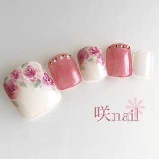 人気順｜パール/バラのネイルのネイルデザイン｜ネイルブック 