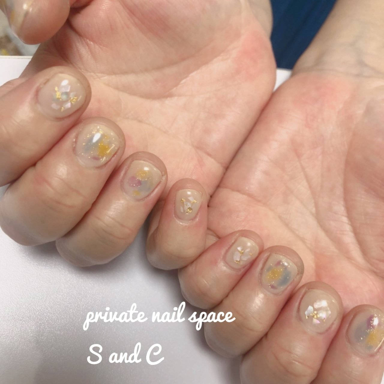 春 夏 ハンド シンプル シェル Private Nail Space S And Cのネイルデザイン No ネイルブック