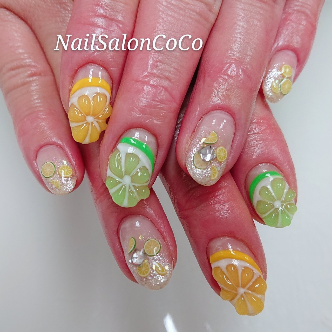 春 夏 ハンド トロピカル フルーツ Nailsaloncocoのネイルデザイン No ネイルブック