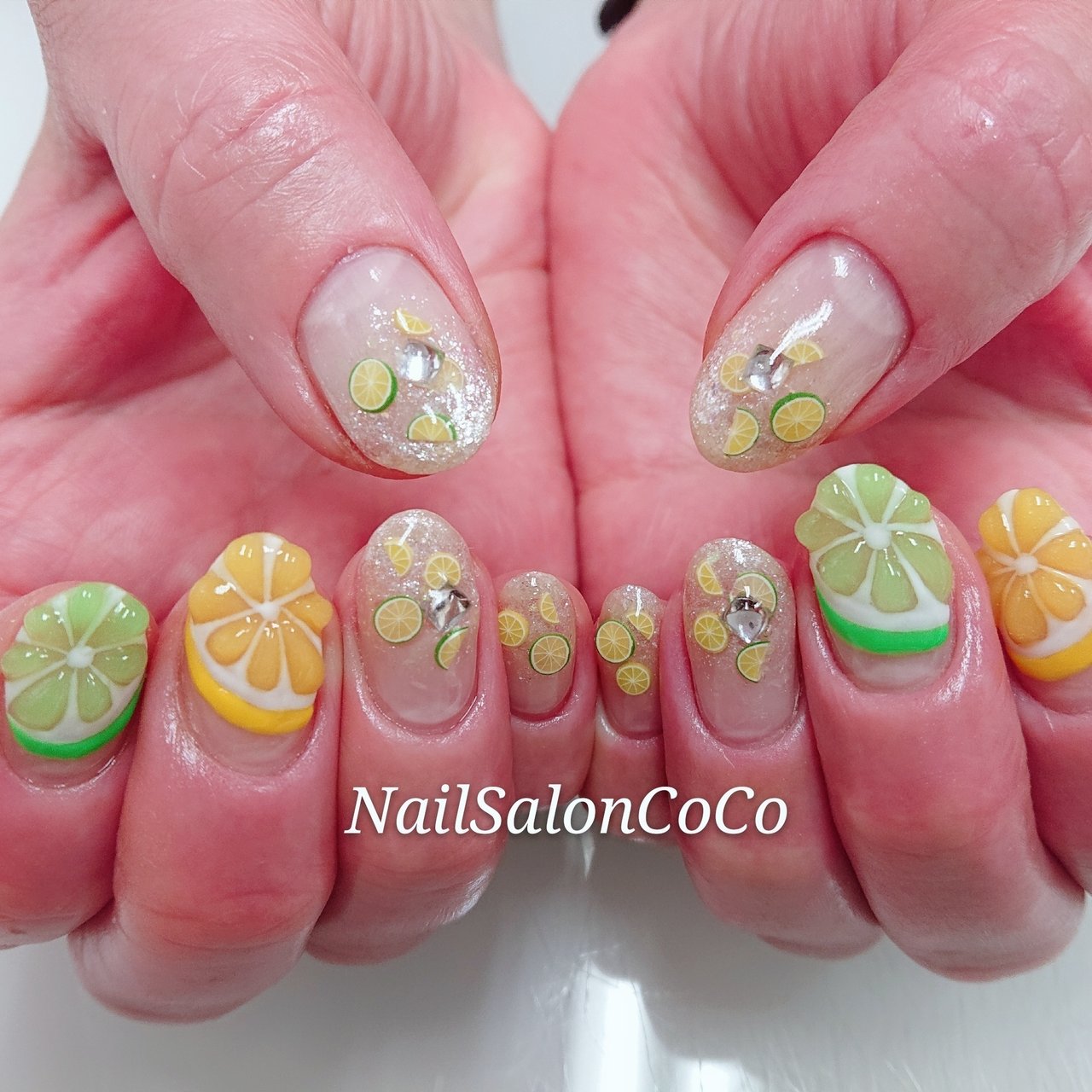 春 夏 ハンド トロピカル フルーツ Nailsaloncocoのネイルデザイン No ネイルブック