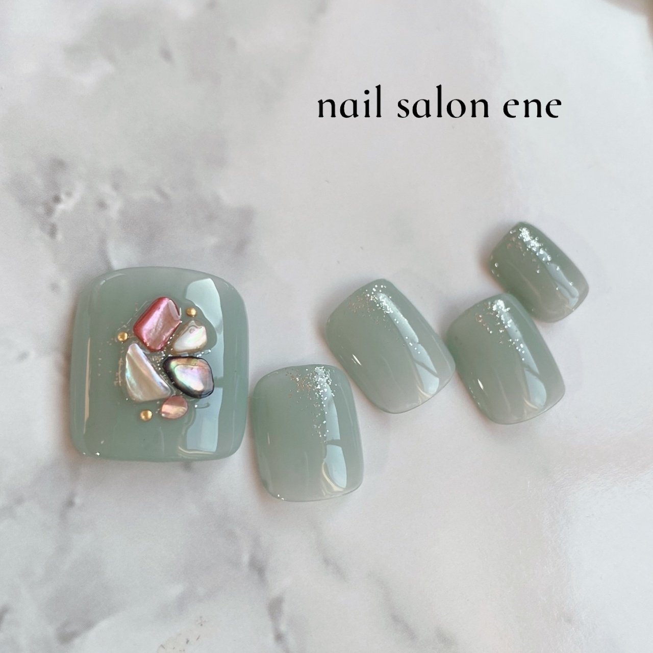 春 夏 オールシーズン フット シンプル Nail Salon Ene エネ のネイルデザイン No ネイルブック