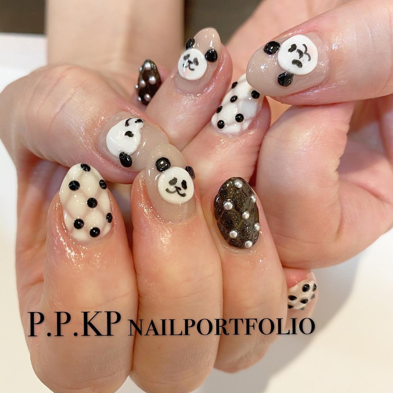 ハンド アニマル柄 痛ネイル キャラクター キルティング Ginger Nail 代々木 ジンジャーネイルのネイルデザイン No ネイルブック