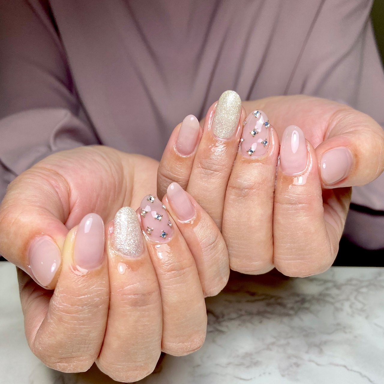 オールシーズン オフィス デート 女子会 ハンド さやぷーのネイルデザイン No ネイルブック