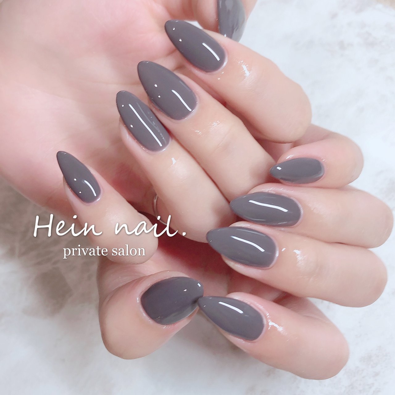 ハンド ワンカラー グレージュ グレー Hein Nail のネイルデザイン No ネイルブック