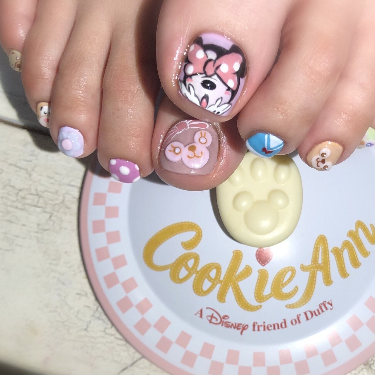 フット キャラクター ショート カラフル ジェル 宮城県 石巻 ロージーネイル Rosy Nail Pupuu Rosyのネイル デザイン No ネイルブック