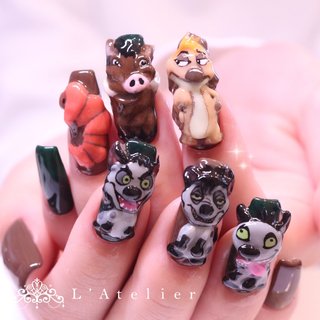 ライオンキングのネイルデザイン ネイルブック