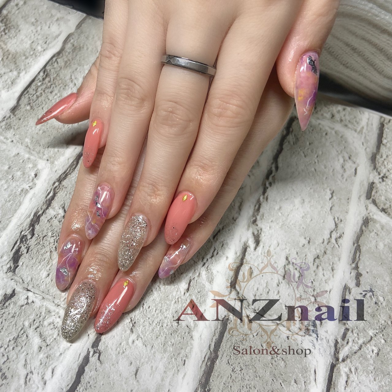 春 夏 オフィス デート ハンド Anznail 旭川市ネイルサロン ネイリストあんず のネイルデザイン No ネイルブック