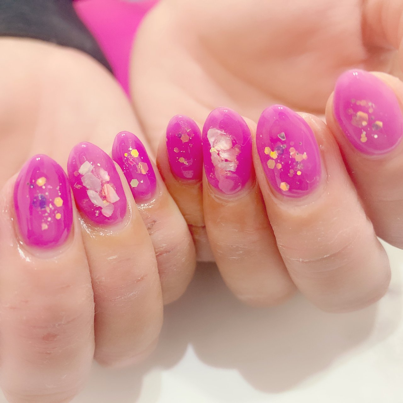 春 オールシーズン ハンド ホログラム ワンカラー Leciel Nail 豊田市ネイルサロン のネイルデザイン No ネイル ブック