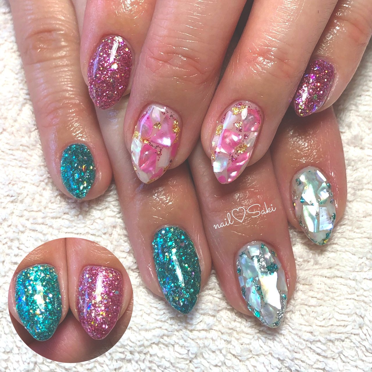 春 夏 ハンド ラメ ワンカラー Nail Sakiのネイルデザイン No ネイルブック