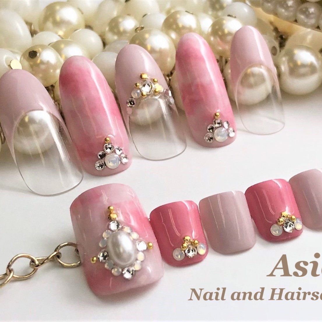 春 夏 パーティー デート フレンチ Nailsalon Asianのネイルデザイン No ネイルブック