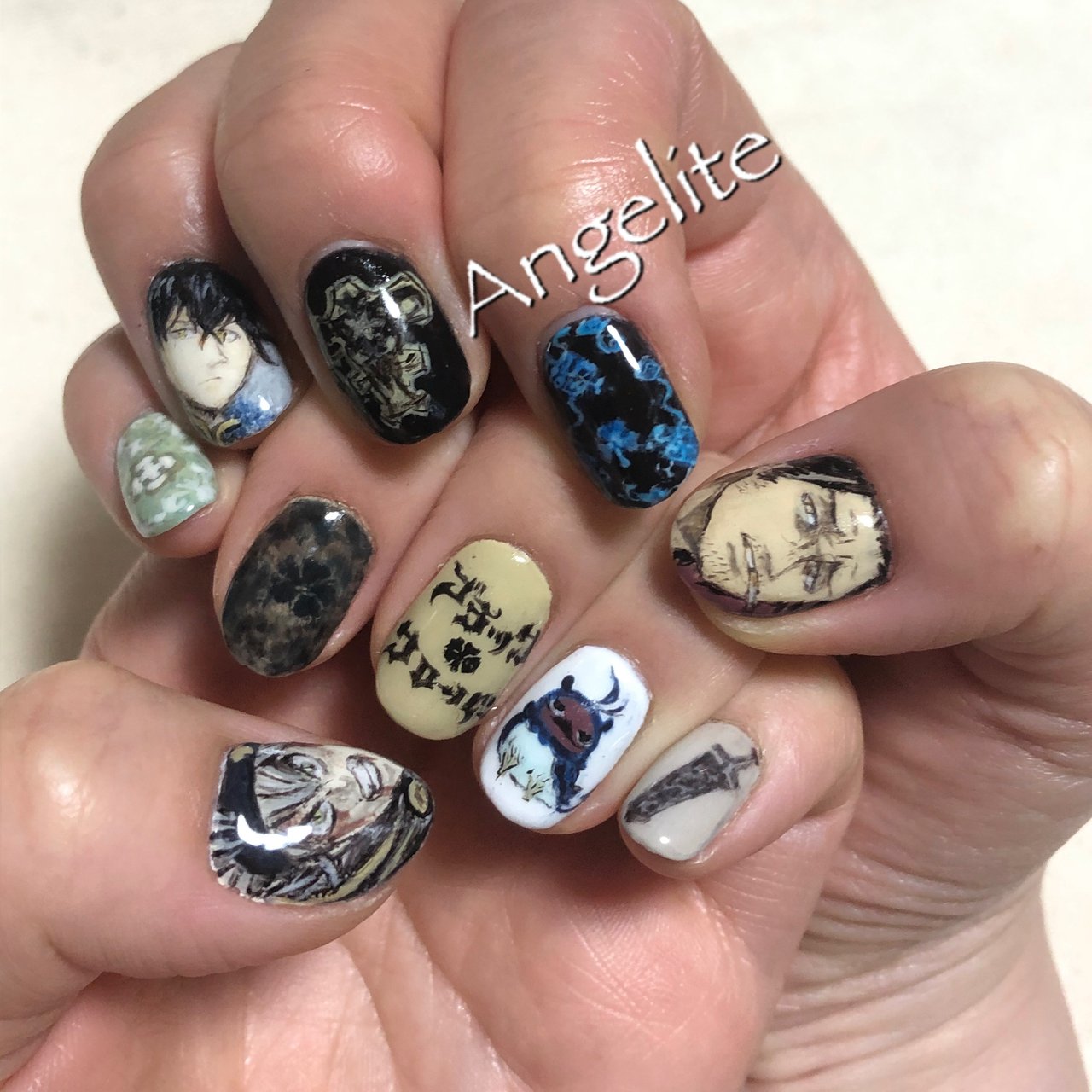 オールシーズン ハンド ワンカラー キャラクター ショート Angeliteのネイルデザイン No ネイルブック