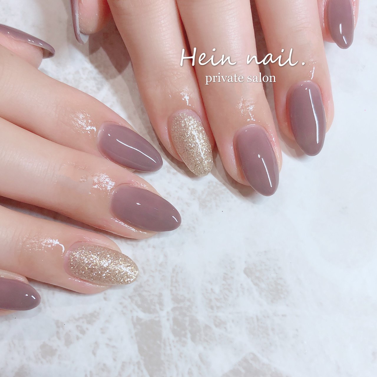 グレージュ ゴールド Hein Nail のネイルデザイン No ネイルブック