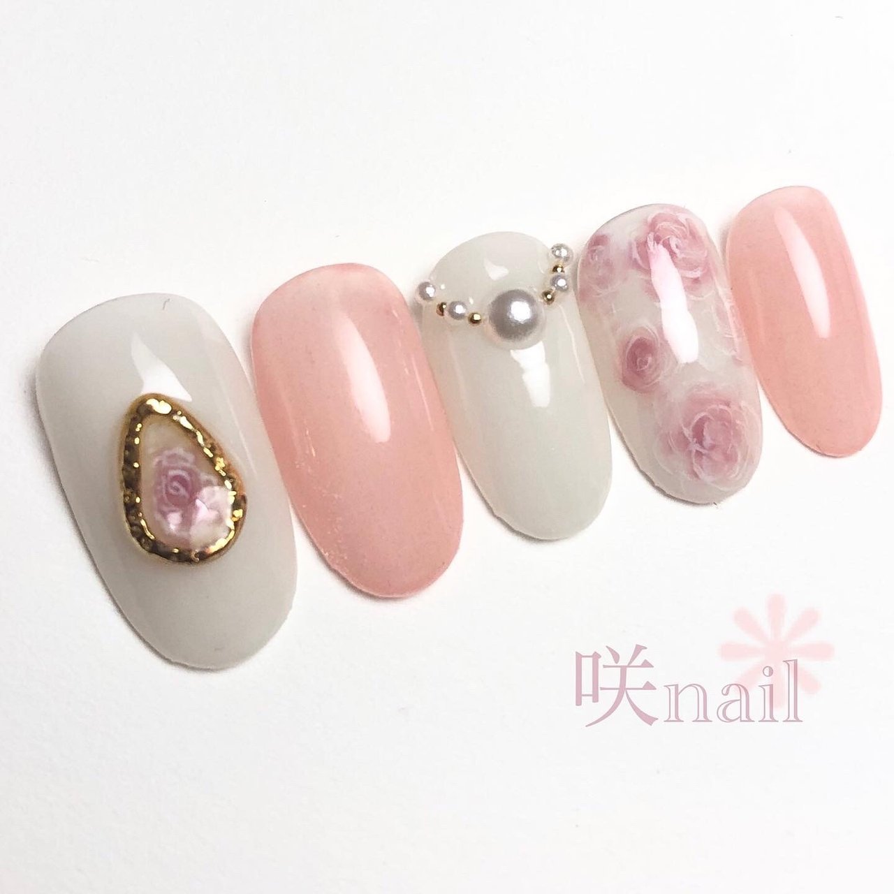 春 オフィス パーティー デート ハンド 咲nail サキネイル のネイルデザイン No ネイルブック