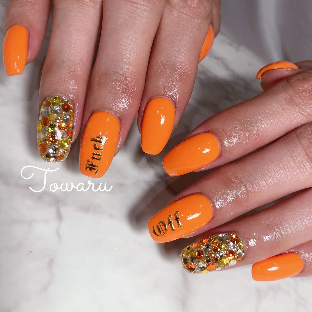 夏 海 ライブ ハンド ビジュー Nailsalon Towaruのネイルデザイン No ネイルブック