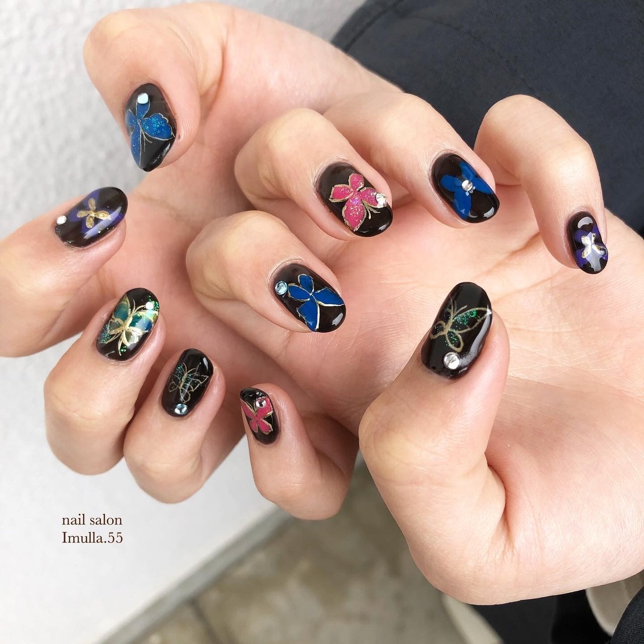 春 パーティー ハンド ワンカラー ブラック Nail Salon Imulla 55のネイルデザイン No ネイルブック