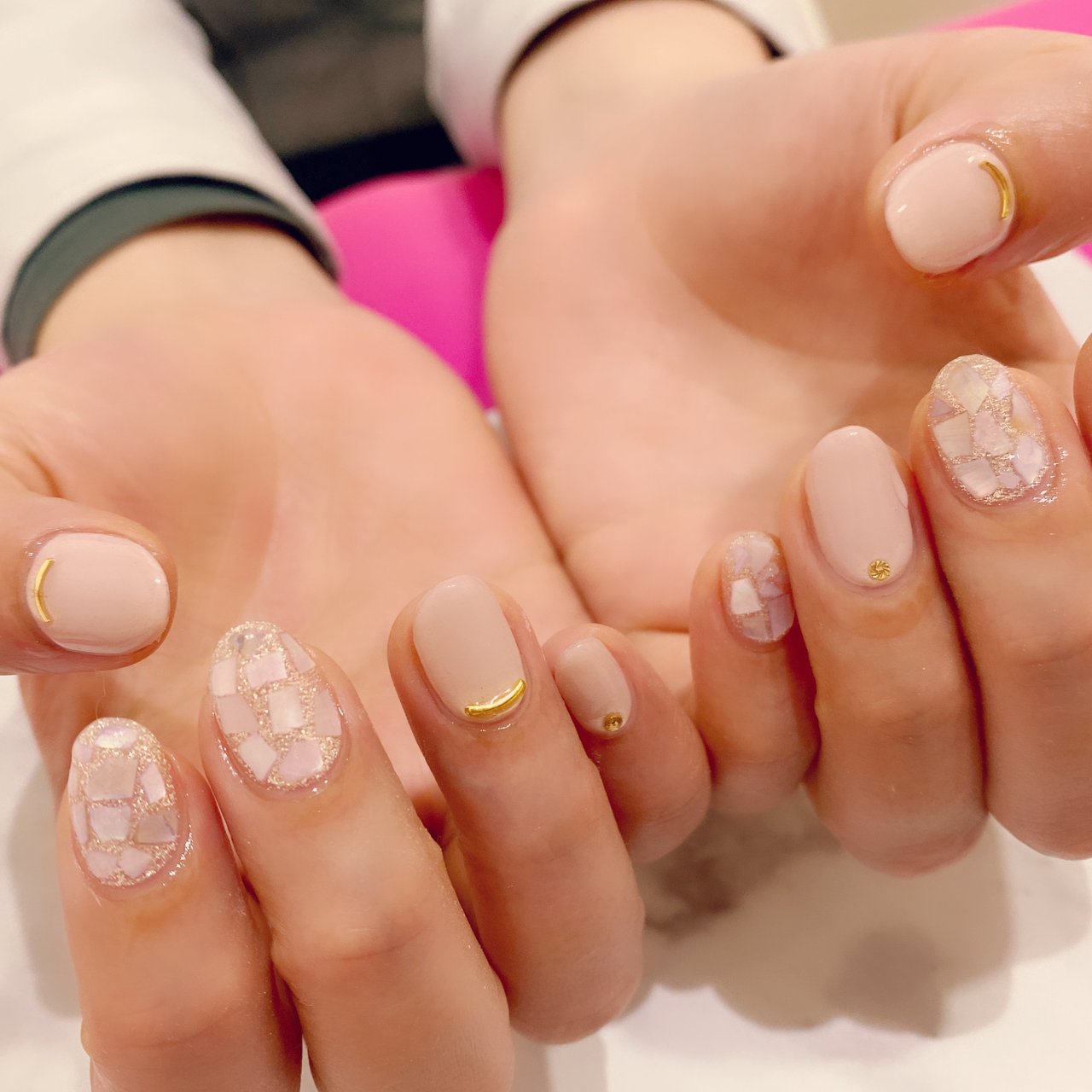 春 オールシーズン ハンド ラメ ワンカラー Leciel Nail 豊田市ネイルサロン のネイルデザイン No ネイルブック