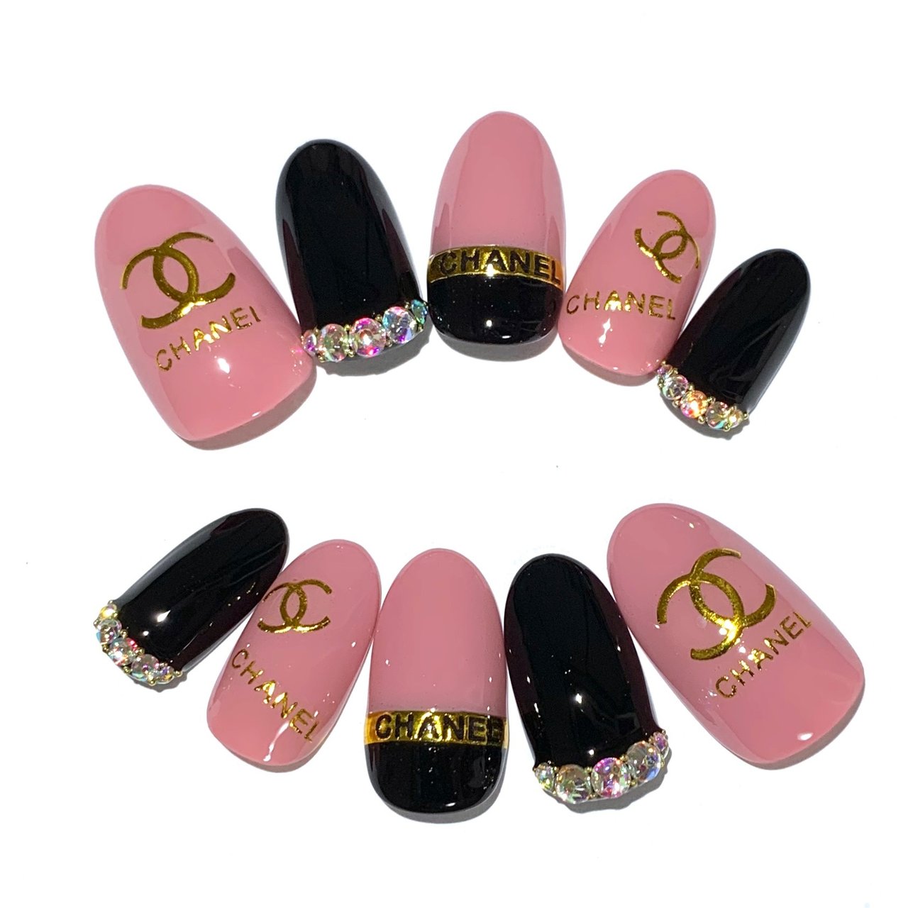 オールシーズン ハンド ワンカラー バイカラー ブランド柄 T のネイルデザイン No ネイルブック