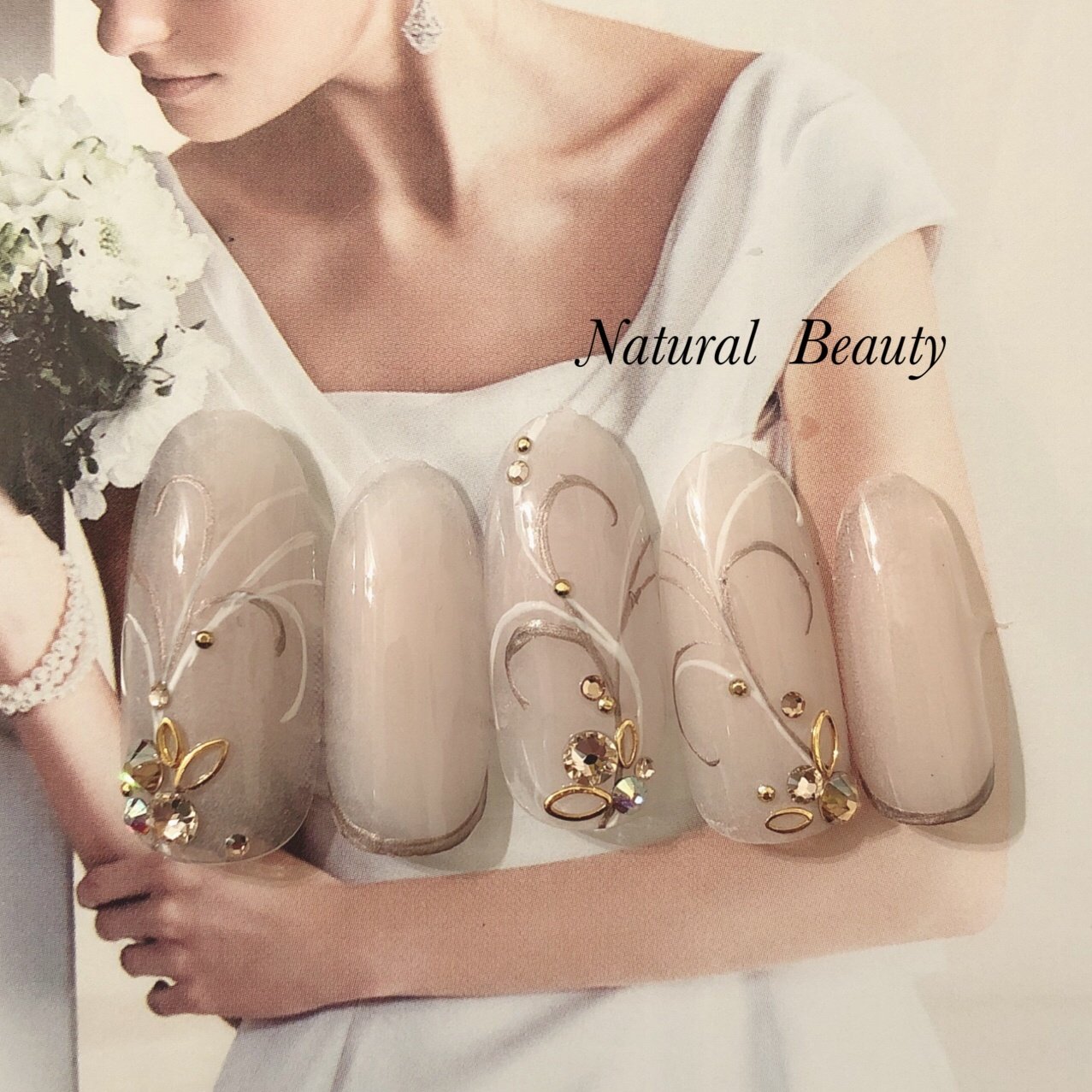 オールシーズン ブライダル パーティー デート ハンド Naturalbeautyのネイルデザイン No ネイルブック