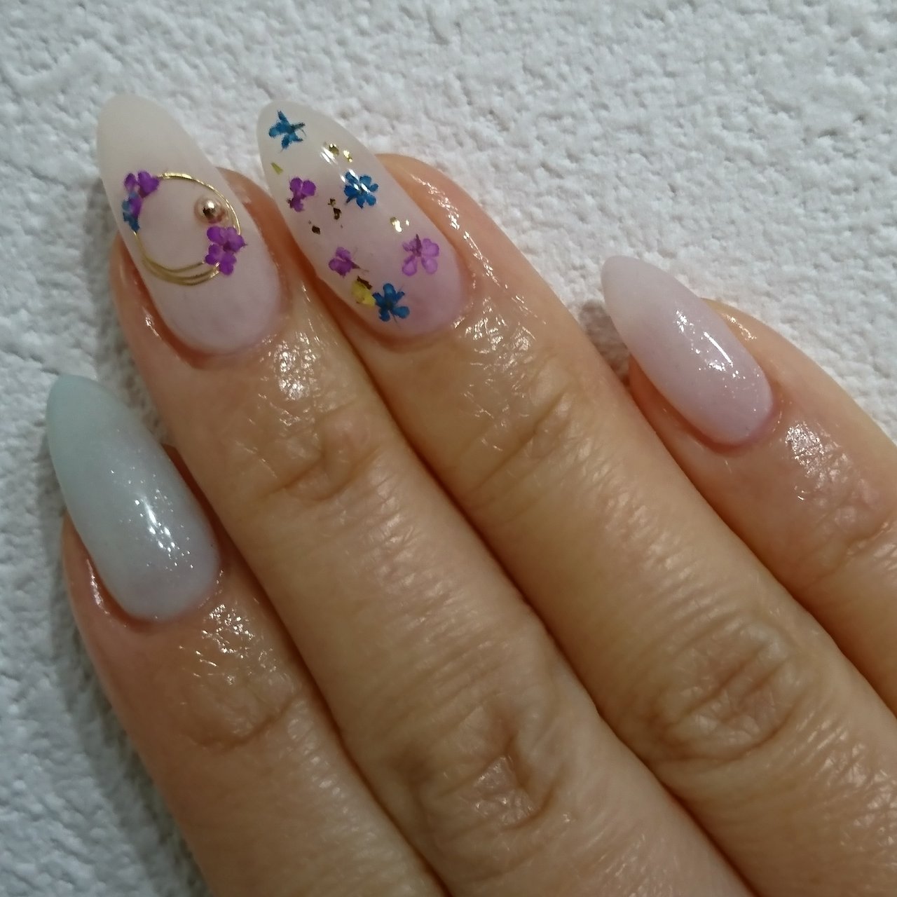 春 夏 ハンド フラワー 押し花 Satomi Fukunagaのネイルデザイン No ネイルブック