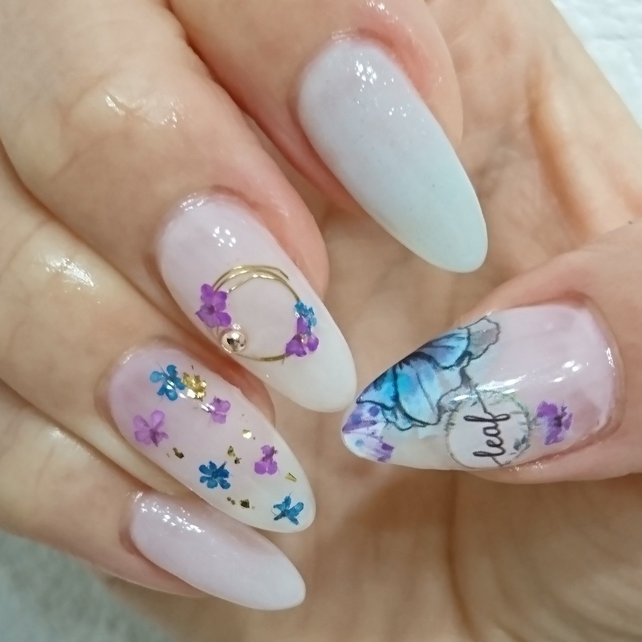 春 夏 ハンド フラワー 押し花 Satomi Fukunagaのネイルデザイン No ネイルブック
