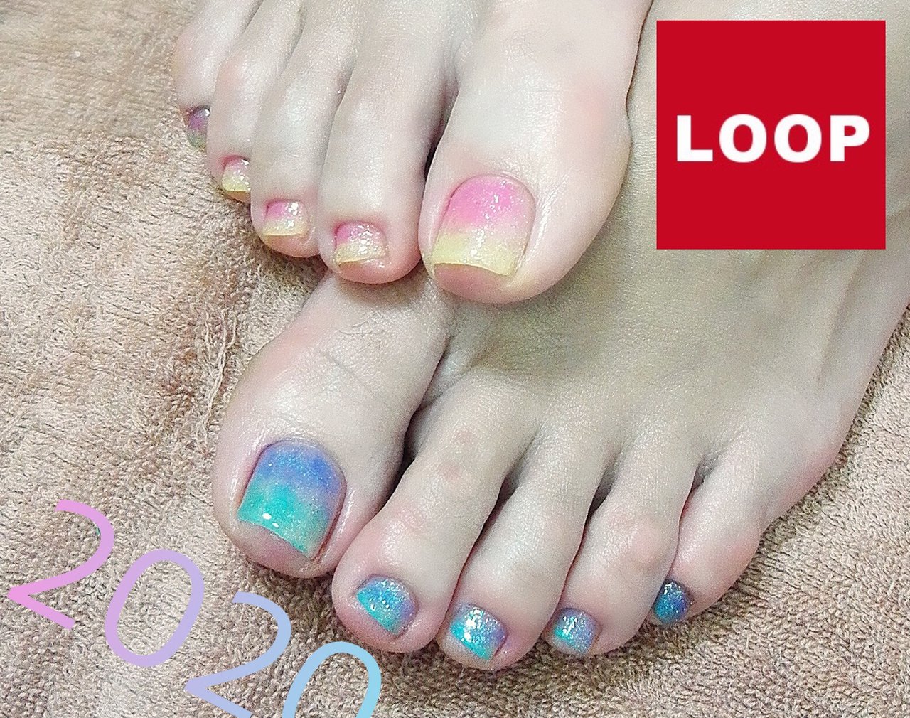 春 夏 旅行 リゾート フット Loopのネイルデザイン No ネイルブック