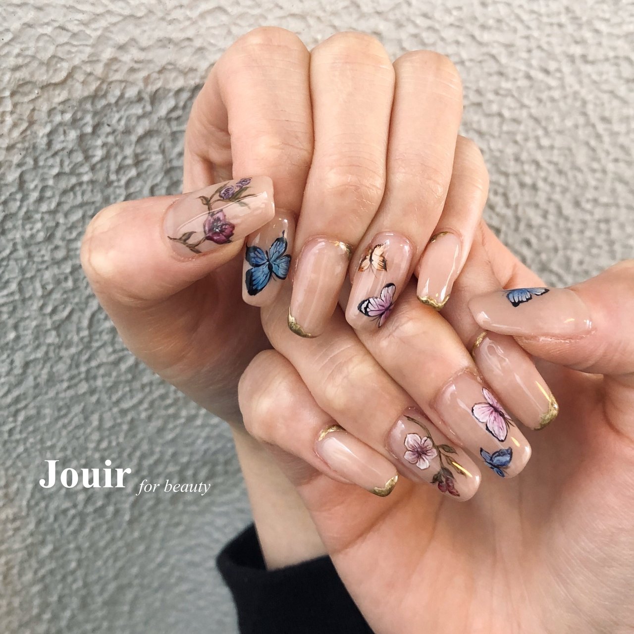 春 ハンド シンプル フラワー アンティーク Jouir For Beauty Hair Nail Eyelash のネイル デザイン No ネイルブック