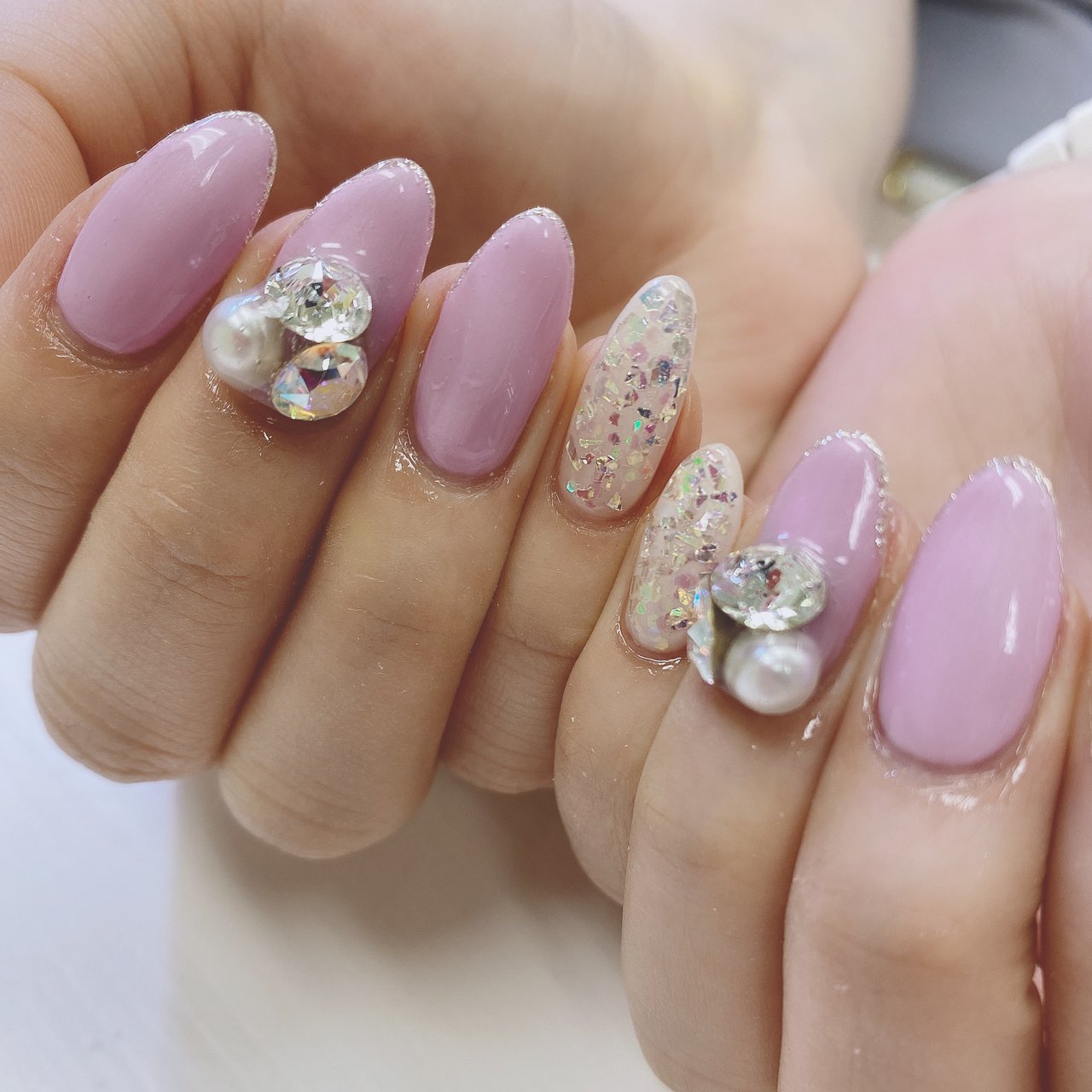 春 夏 オールシーズン ハンド ラメ Rieのネイルデザイン No ネイルブック