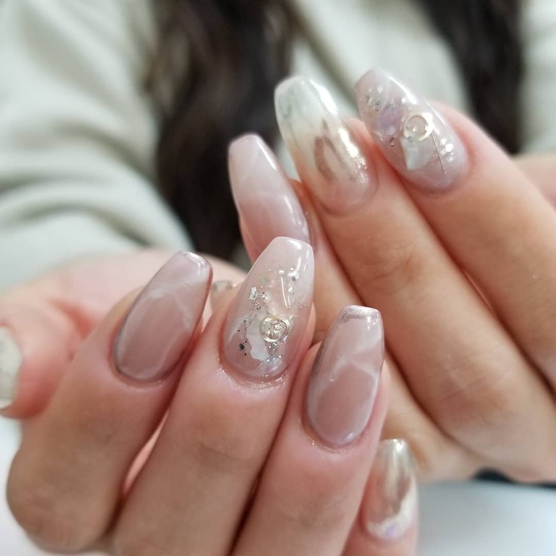 ハンド ベージュ ネイビー グレージュ Kittystyleのネイルデザイン No ネイルブック
