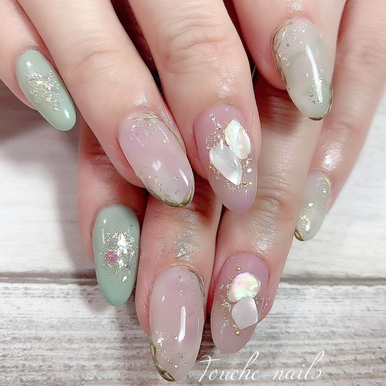 春 夏 ブライダル ハンド シンプル Touche Nailsのネイルデザイン No ネイルブック