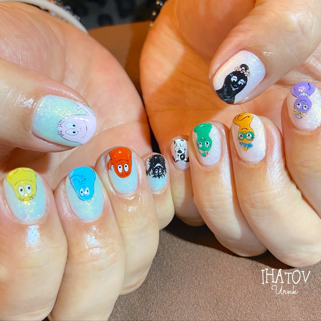 オールシーズン ハンド キャラクター ショート パステル Ihatov Nailarts のネイルデザイン No ネイルブック