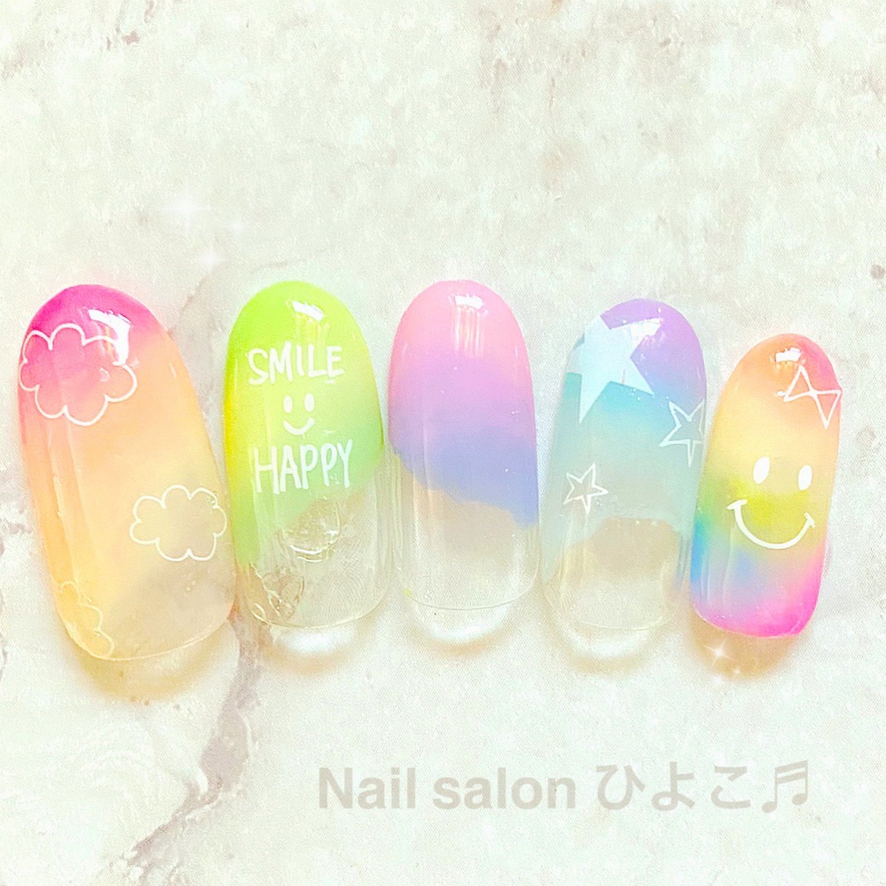 春/夏/海/リゾート/ハンド - Nail salon ひよこ♬のネイルデザイン[No