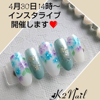 人気順 ブルー 青 横浜のネイルスクールのネイルデザイン ネイルブック