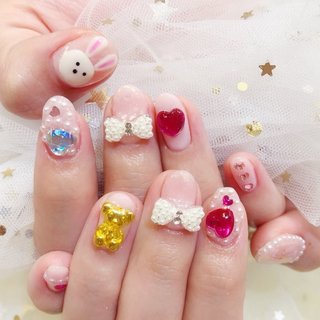 人気順 リボン 鬼滅の刃のネイルデザイン ネイルブック