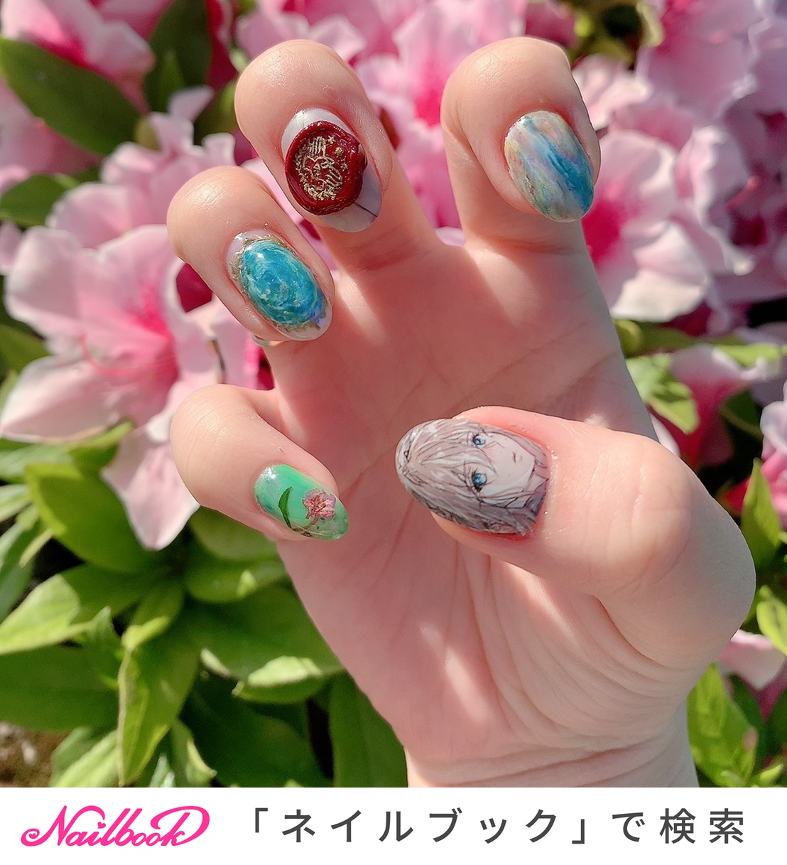 オールシーズン ハンド 痛ネイル ミディアム ｍｉｍｉｔ ｎａｉｌのネイルデザイン No ネイルブック
