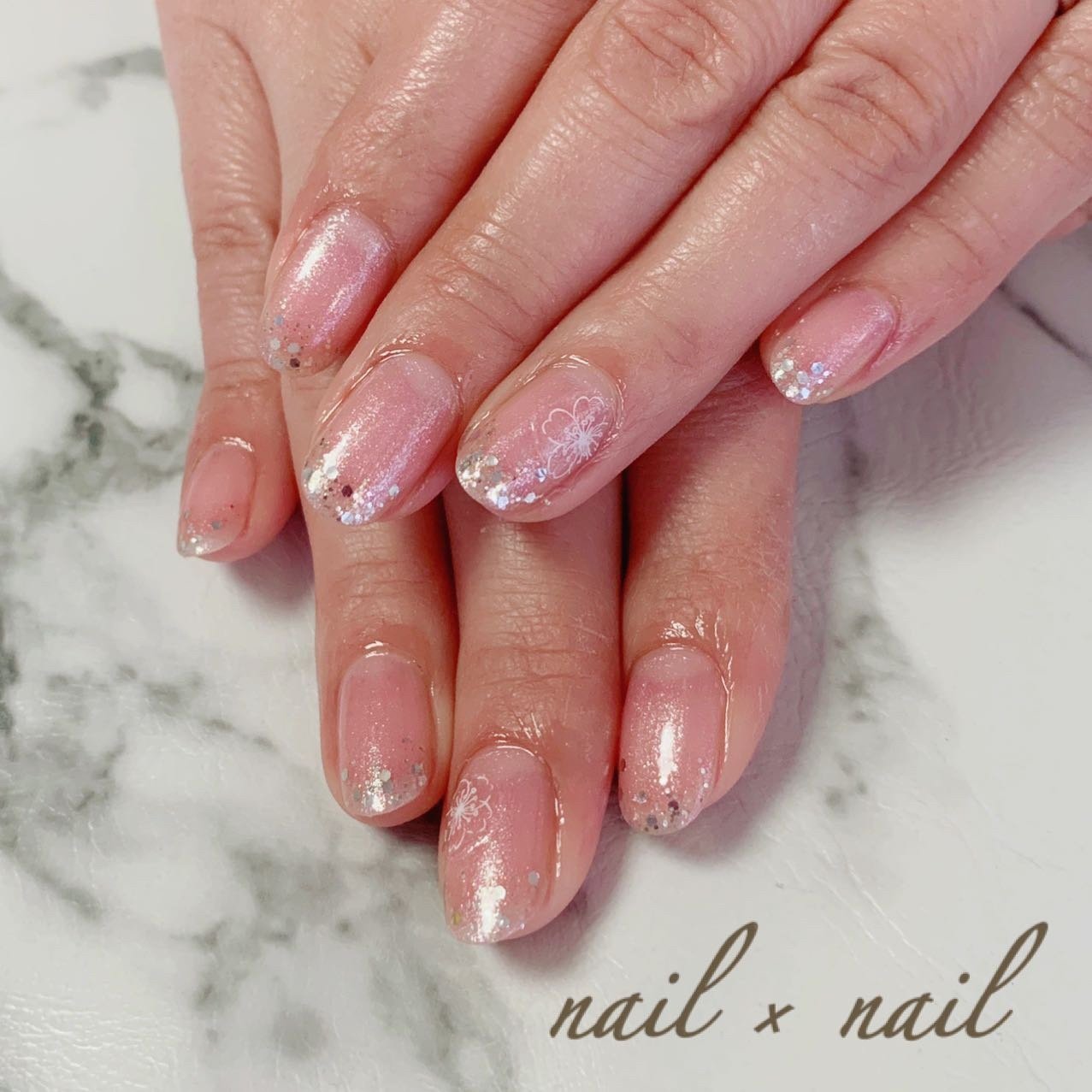 春 ブライダル ハンド シンプル フラワー Nail Nailのネイルデザイン No 5281591 ネイルブック