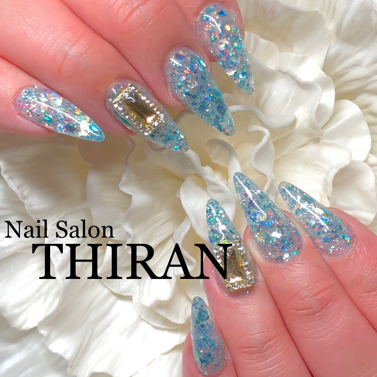 オールシーズン 海 リゾート ハンド シンプル Nailsalon Thiranのネイルデザイン No ネイルブック