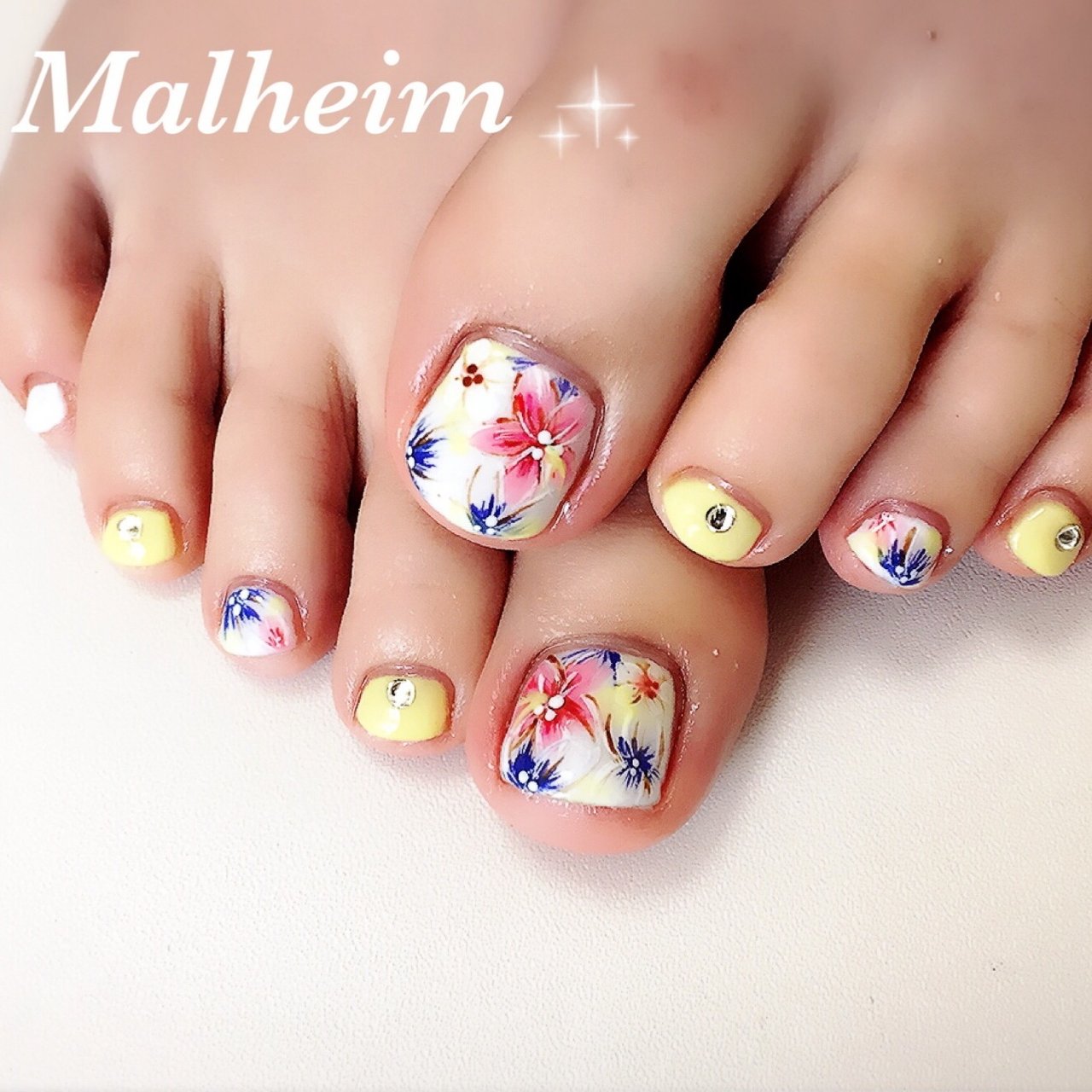 夏 海 リゾート 浴衣 フット Nails Malheim メルヘイム のネイルデザイン No ネイルブック