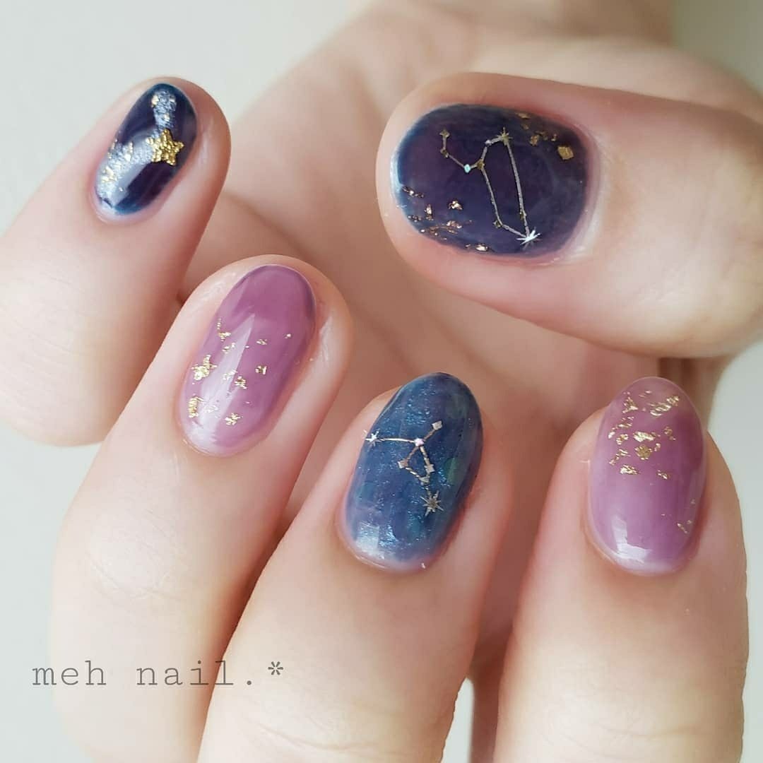 オールシーズン 七夕 女子会 ハンド ギャラクシー Meh Nail のネイルデザイン No ネイルブック