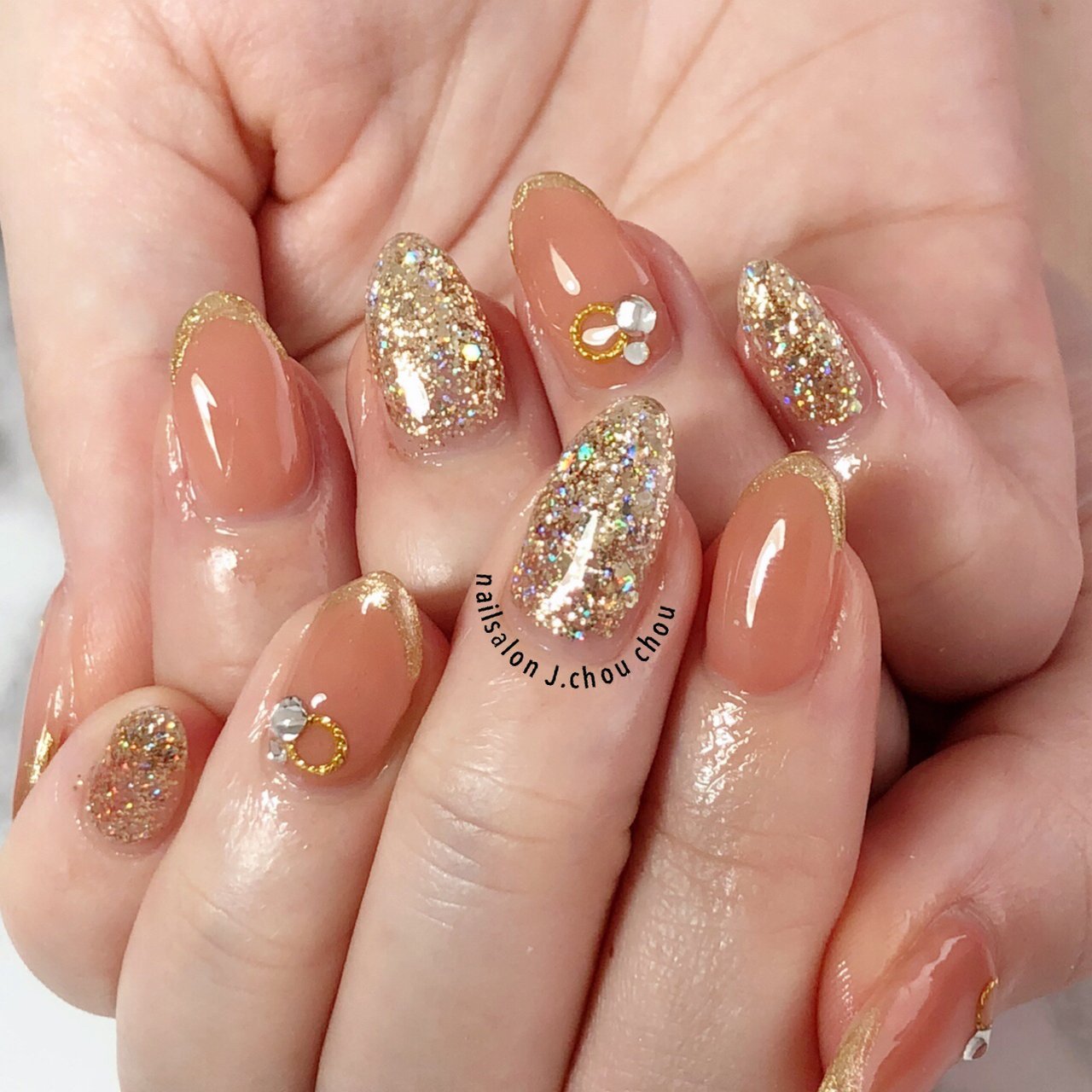 オールシーズン オフィス デート ハンド シンプル J Chou Chou Nailのネイルデザイン No ネイルブック