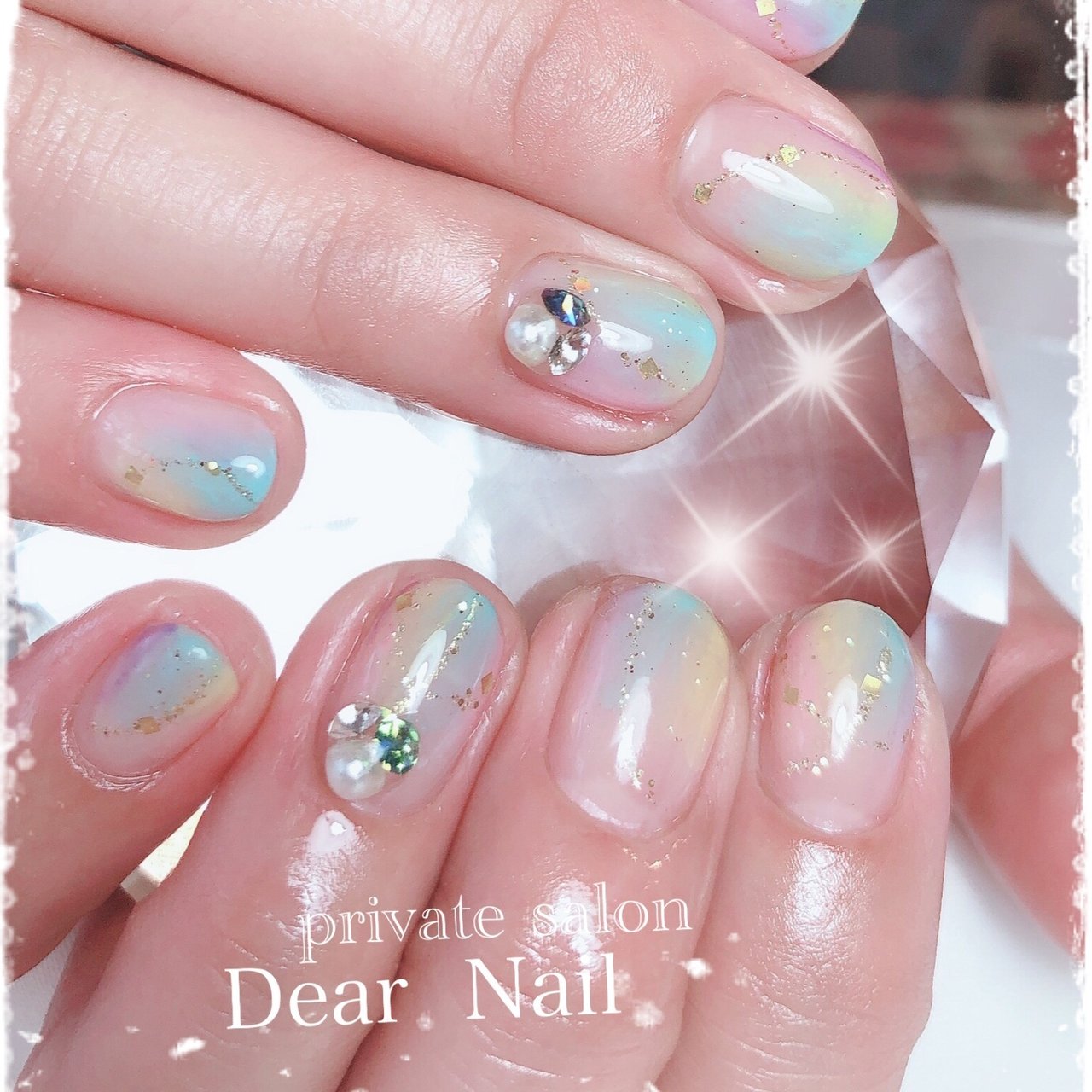 春 夏 リゾート ハンド ラメ Dearnail39のネイルデザイン No ネイルブック