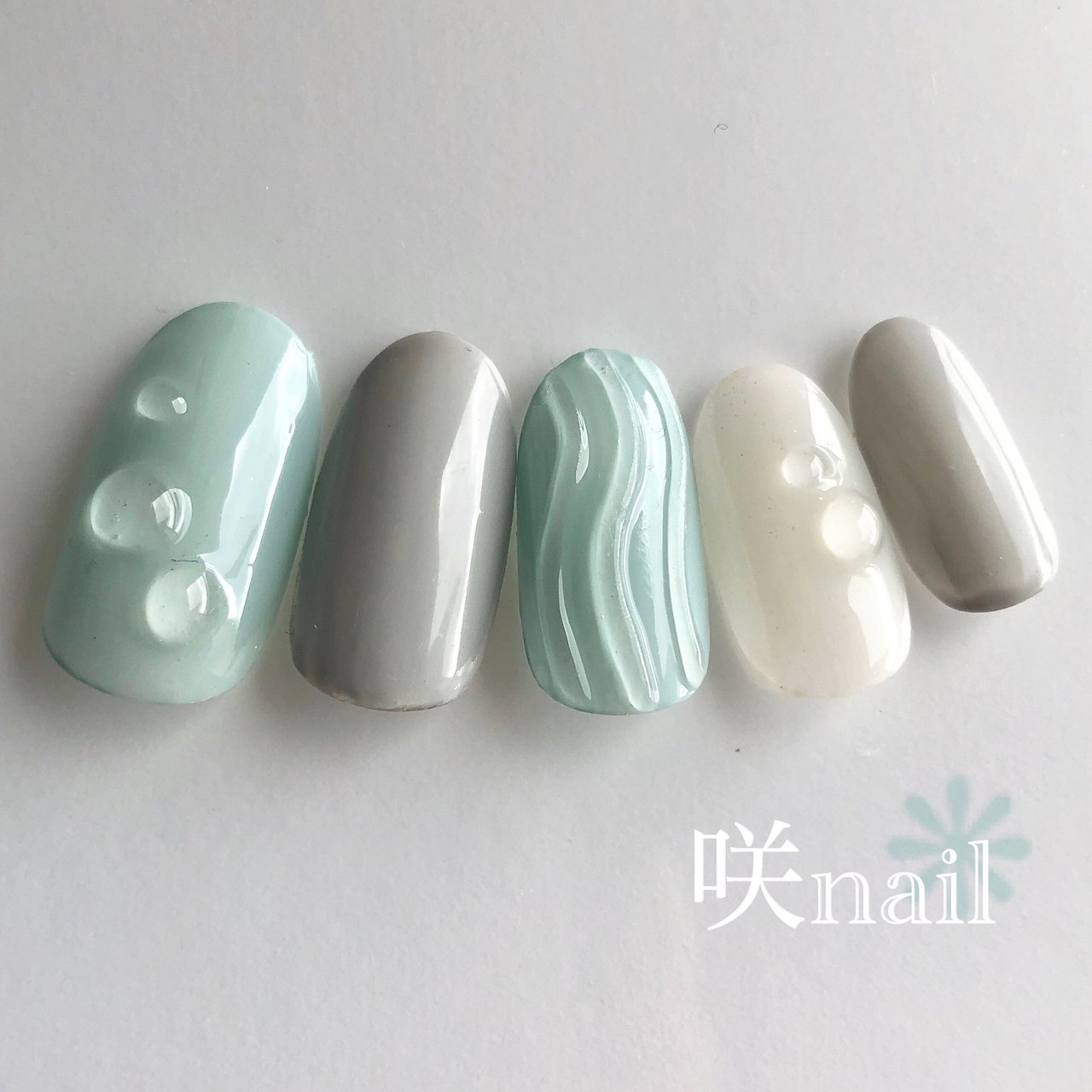 梅雨 オフィス デート 女子会 ハンド 咲nail サキネイル のネイルデザイン No ネイルブック