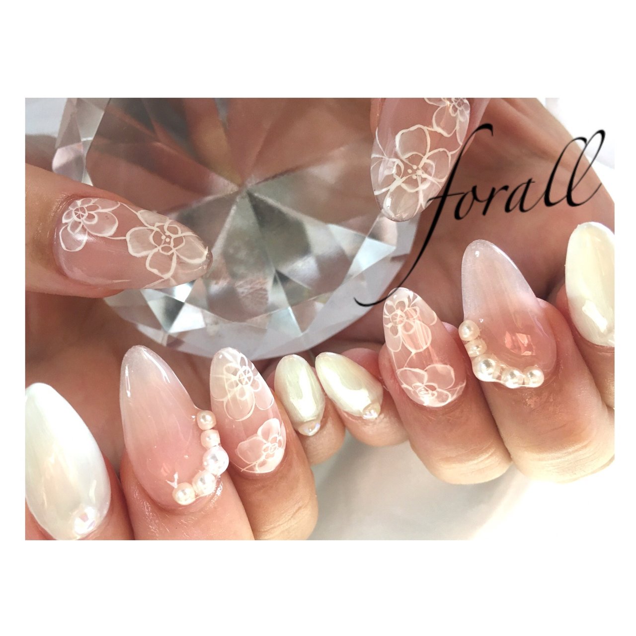 夏 梅雨 ブライダル パーティー ハンド はなのネイルデザイン No ネイルブック