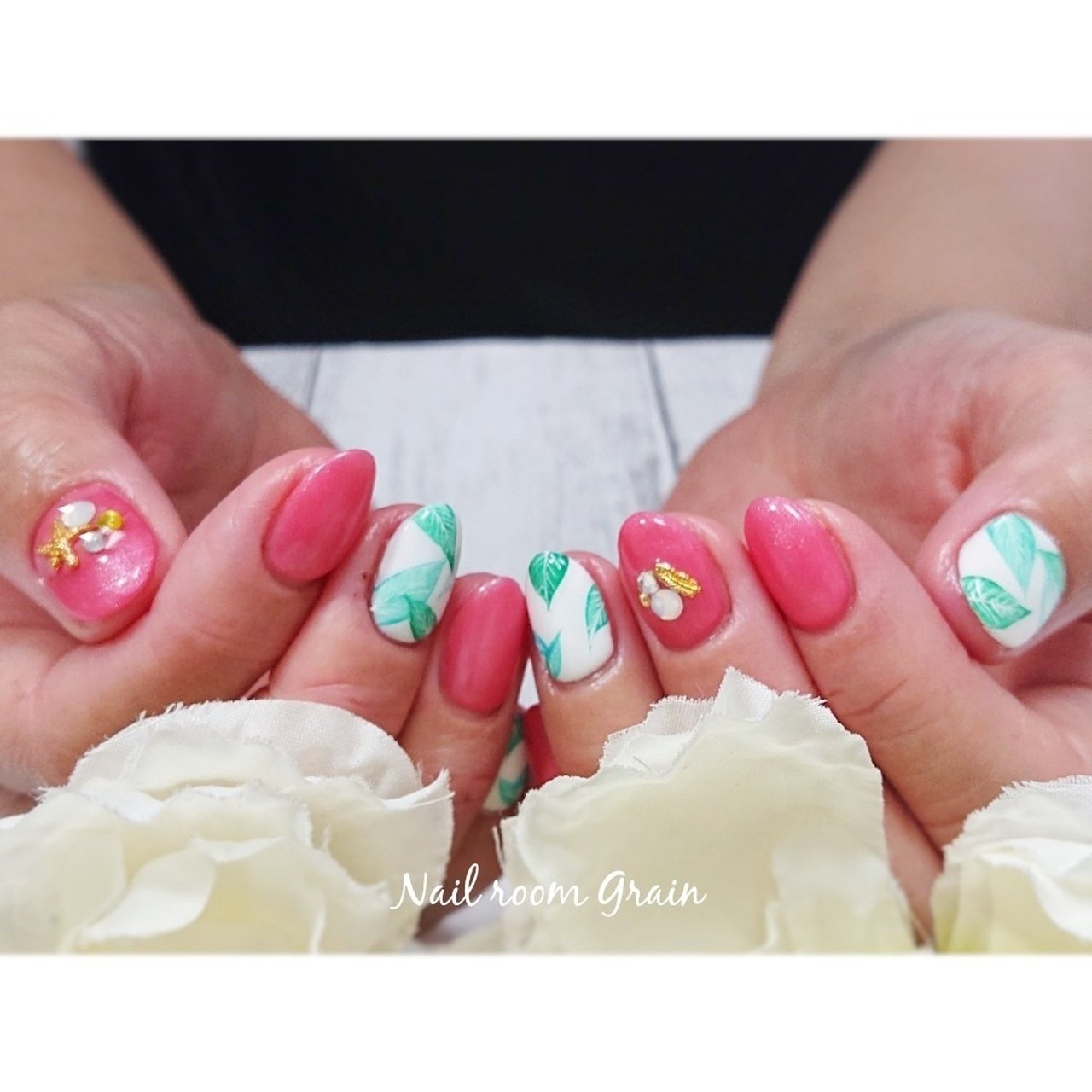 春 夏 海 リゾート ハンド 福岡粕屋 Nail Room Grainのネイルデザイン No ネイルブック