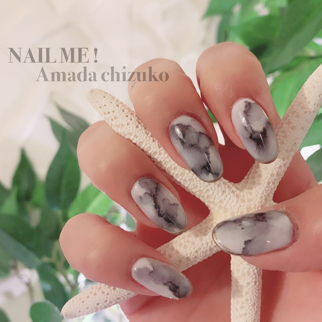 大理石 たらしこみ Nail Me 天田千鶴子のネイルデザイン No ネイルブック