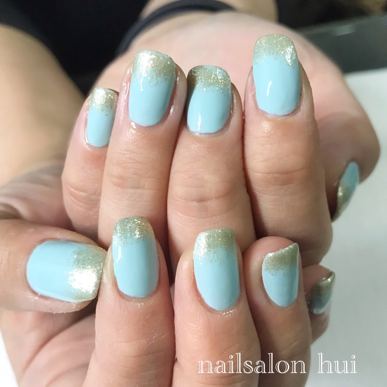 ハンド 水色 マニキュア お客様 Nailsalon Huiのネイルデザイン No ネイルブック