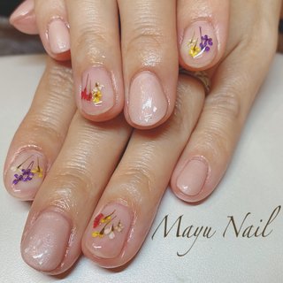 #卒園式ママネイル #大人可愛いネイル #ピンク #おしばなアート #クリア #お客様 #フラワー #女子力 #押し花 #おしゃれ女子 #春 #ミディアム #フラワーアート #オトナ女子ネイル # #春 #卒業式 #入学式 #ハンド #フラワー #シェル #押し花 #ミディアム #クリア #ピンク #ジェルネイル #お客様 #mayu nail #ネイルブック