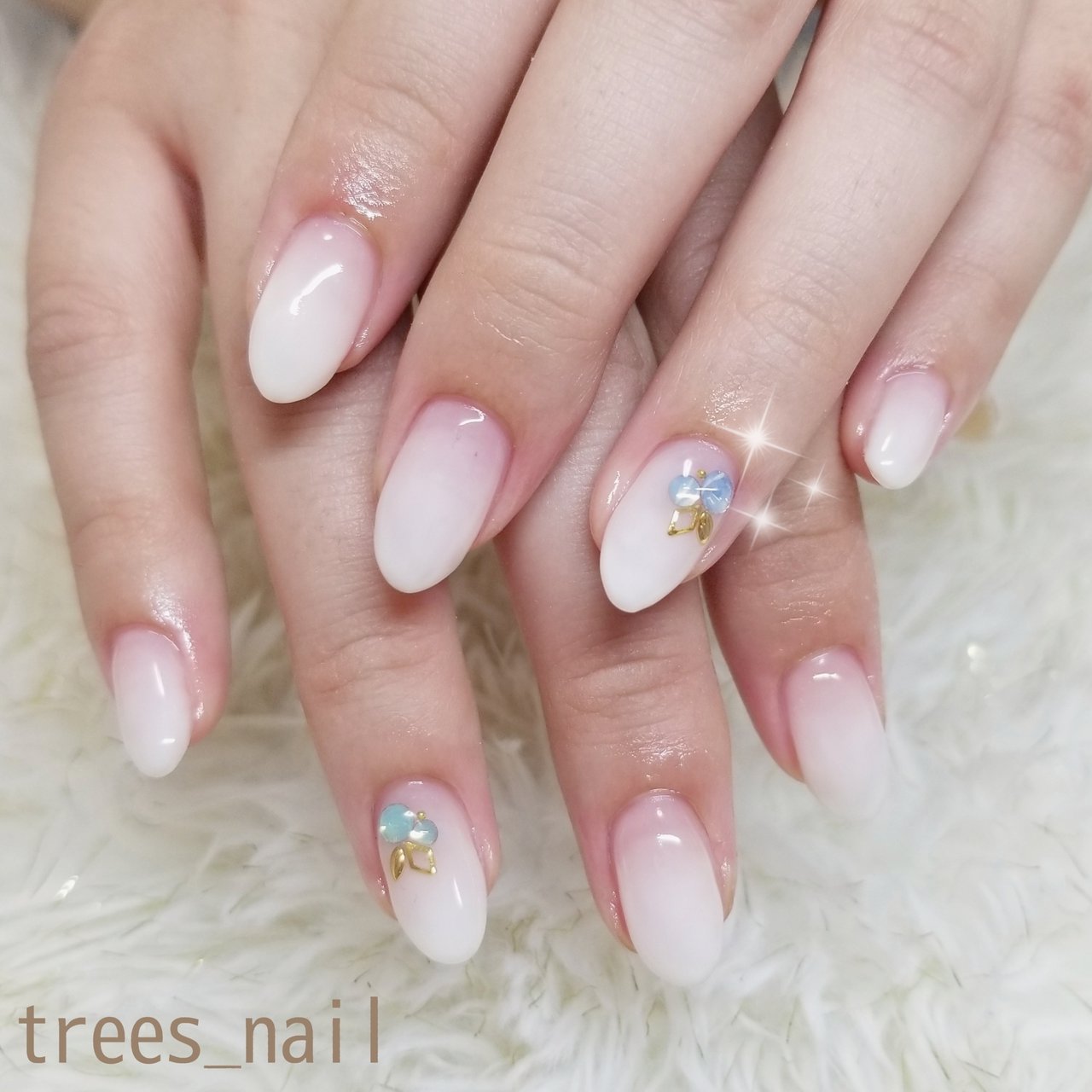 オールシーズン 入学式 ブライダル デート ハンド Trees Nailのネイルデザイン No ネイルブック