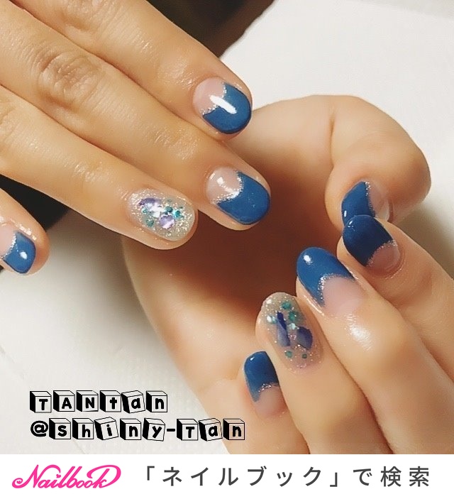 お急ぎ便B♥ ネイルチップ 水色ネイル メンカラネイル ツイード フレンチ お急ぎ便B♥ ネイルチップ 水色ネイル メンカラネイル ツイード