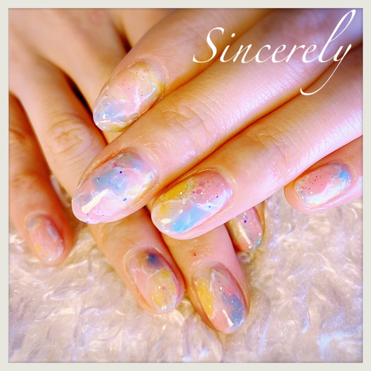 春 夏 旅行 梅雨 ステンドグラス Sincerelyのネイルデザイン No ネイルブック